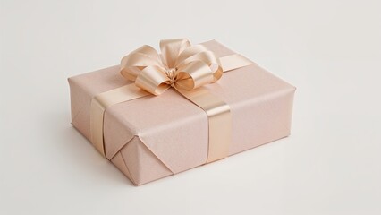 Obraz premium Classy Gift Box Wrapped in Fancy Paper with Space for Message