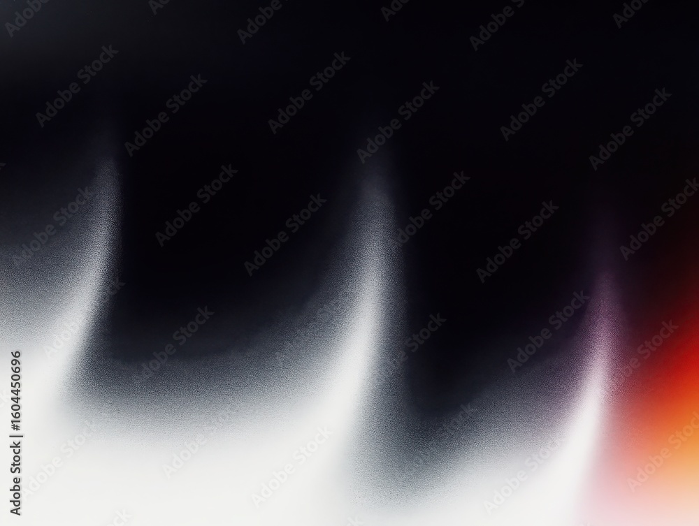 Poster abstract background with a black and white gradient and a subtle orange glow. textured noise for a g