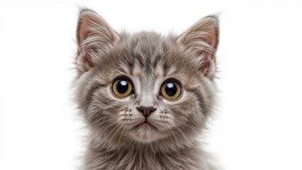 Obraz premium Illustration of an adorable silver tabby cat