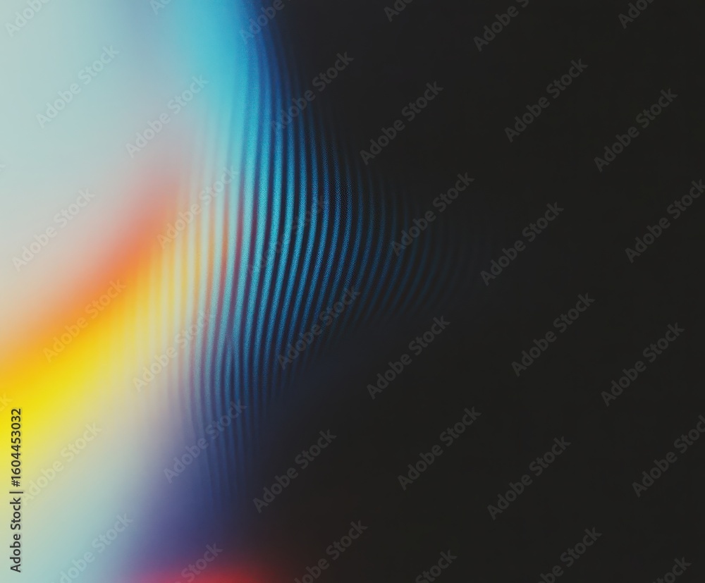 Aufkleber abstract colorful light waves on dark background. modern digital art with glowing neon lines. dynami