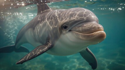 Various dolphin kinds inhabiting warm coastal waters