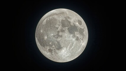 Obraz premium Moon's Surface Captured in Full Detail Through Telescope with Natural Light and Space Background