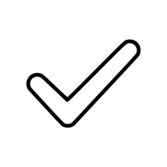 Outline check mark icon 