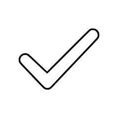 Check mark outline icon concept  