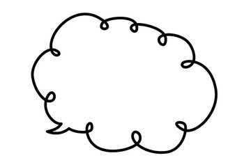 手書き風のかわいい吹き出し素材イラスト