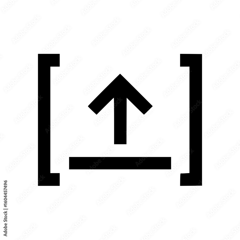 Poster upload icon symbolizing file sharing and data transfer concept