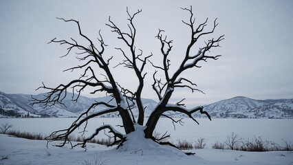 Contour of a withered tree