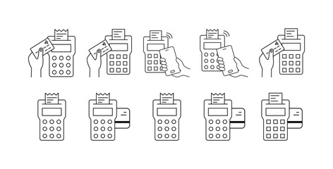 Contactless Card Terminal Icon – Digital POS, Card Tap Icon, EMV Chip Reader, Wireless Checkout, Payment Technology