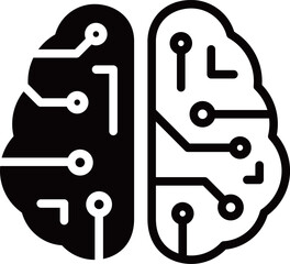 Circuit board designs resembling human brains showcase technology and Artificial intelligence