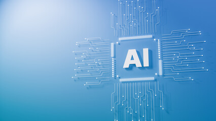 3D Blue AI Network Nodes