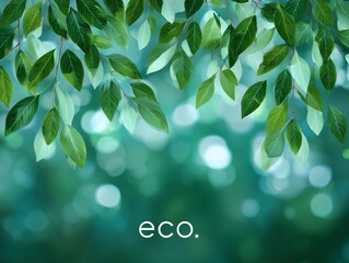 Eco-friendly green foliage backdrop perfect for promoting sustainability themes, nature concepts, or calming eco wallpaper visuals.