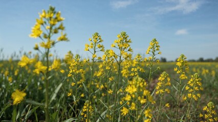 Fototapeta premium Mustard Vegetation: Cultivation and Properties
