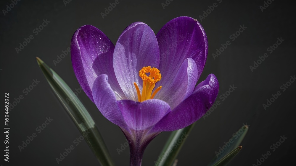 Poster crocus emphasized by color selection