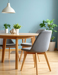 Modern dining room design cozy apartment interior photography natural light contemporary style home decor inspiration