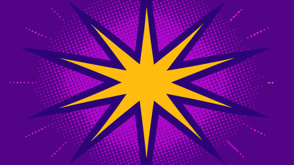 Fototapeta premium purple halftone dot pattern star shaped burst
