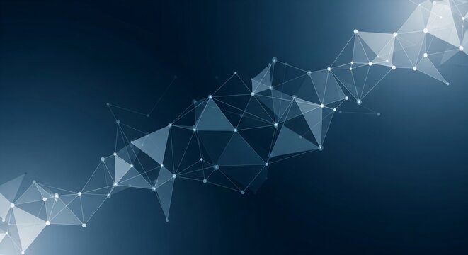 Abstract Network Connection Futuristic Digital Landscape