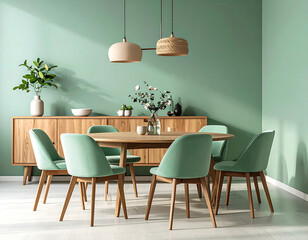 Contemporary dining experience modern home interior design cozy atmosphere eye-level view inviting space for gatherings