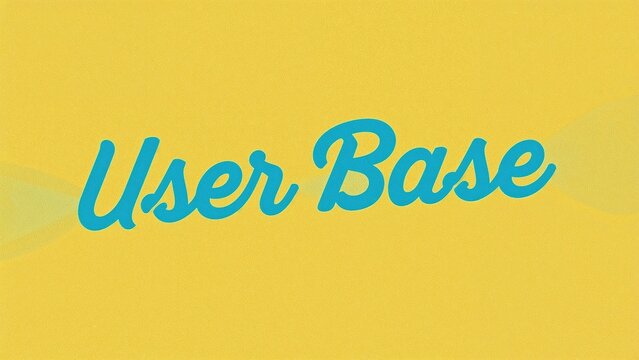 Brightly colored paper with the inscription user base. Idea of user network. The concept surrounding user information.