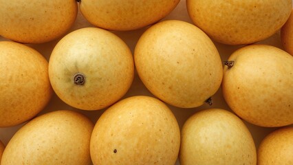 Mangoes captured closely with a clean white background