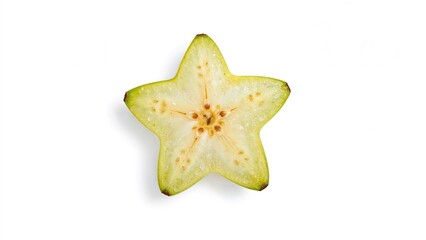 Fototapeta premium Macro image showcasing the unique form of a bilimbi fruit