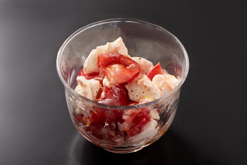 トマト　クリームチーズあえ