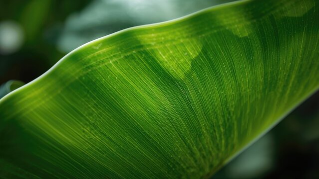 Zoomed-in image showcasing the green taro leaf's texture