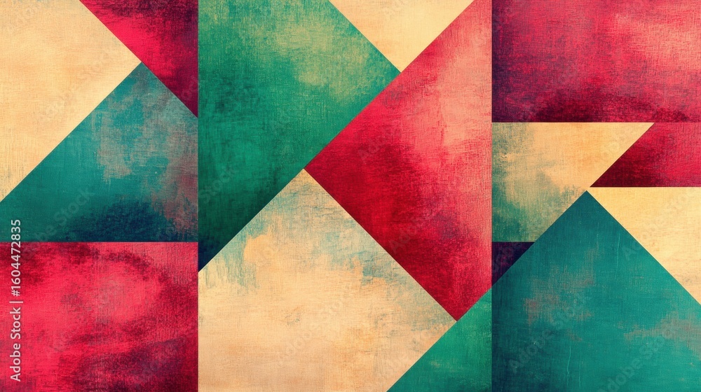 Poster colorful geometric patterns fill a canvas with shapes and contrasts