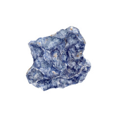 Sodalite Watercolor Crystal Illustration in deep blue, symbolizing insight, calm, and introspection. Connected to the waning crescent moon, this piece is perfect for meditative or spiritual stock art