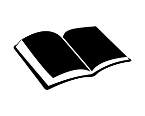 Open book icon depicting learning, education, reading, and knowledge symbol