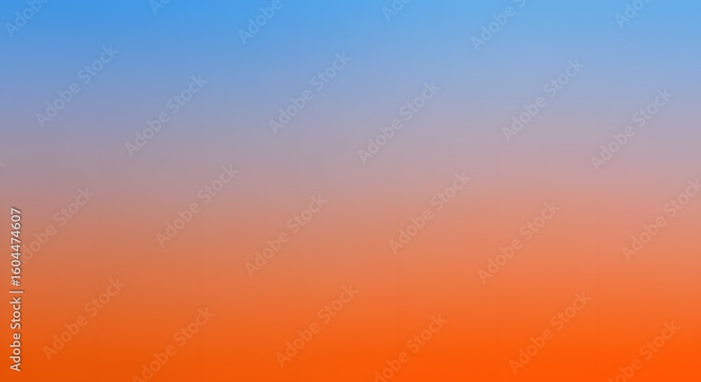 Poster abstract gradient background transitioning from vibrant orange at the bottom to light blue at the to