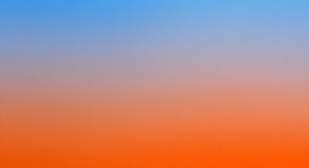 Obraz premium Abstract gradient background transitioning from vibrant orange at the bottom to light blue at the top, creating a smooth, colorful blend.