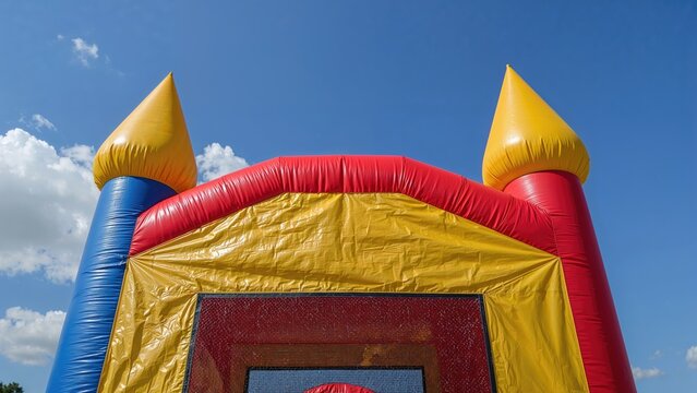 Top section of a kids' inflatable jumping castle