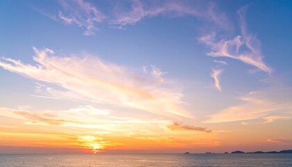Fototapeta premium Blurred sunset over the ocean