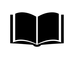 Open book icon representing knowledge learning study education and creative thinking