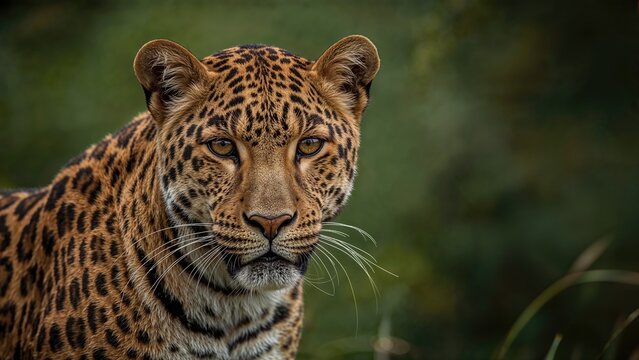 Close-up image showcasing the elegance of a Panthera pardus kotiya