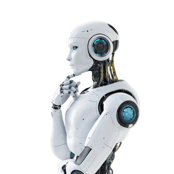 AI robot thinking technological intelligence intelligent.