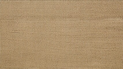 Detailed texture of rustic brown sackcloth fabric