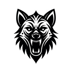 Fototapeta premium Minimalist Fierce hyena logo vector illustration. 