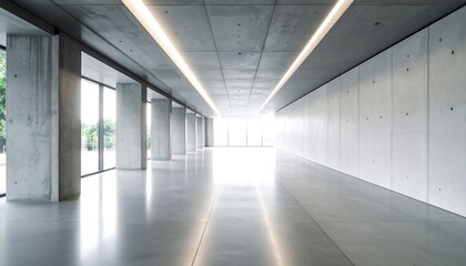 Empty modern concrete hallway (1)