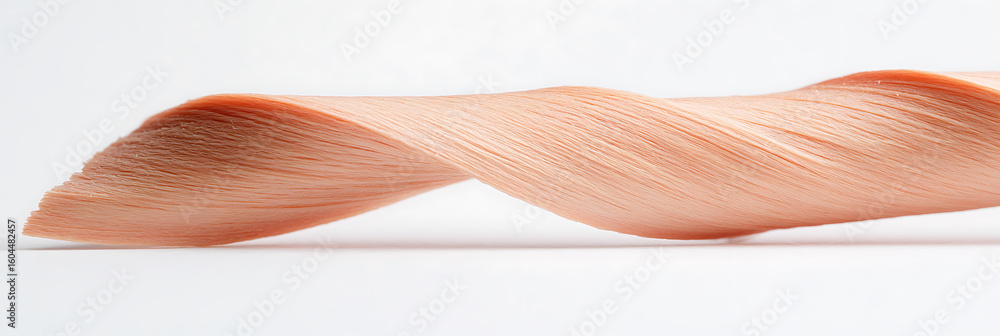 Poster abstract peach ribbon: a softly twisted form in gentle peach hues, creating an elegant, flowing abst