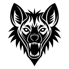 Fototapeta premium Minimalist Fierce hyena logo vector illustration. 