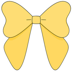 Yellow Decorative Ribbon Bow