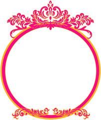 Pink royal princess decorative frame