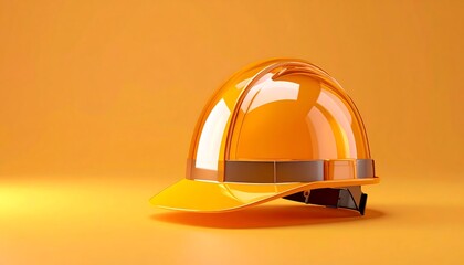 Yellow Hard Hat Safety Helmet Construction - Minimalism