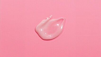 Pet dental care product on pink background in a blob form demonstrating texture and color suitable for animal use