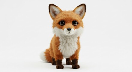 愛らしいキツネ 柔らかな光に包まれ 穏やかに微笑む. AI Generated