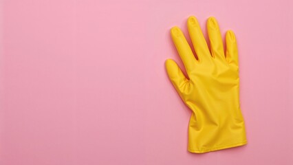 Multicolored latex gloves for housekeeping tasks on vibrant backdrop, representing cleaning duties.