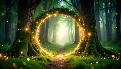 Enchanting forest portal