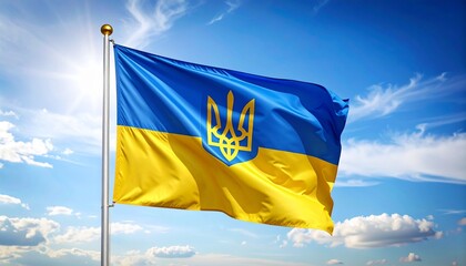 flag of sweden with sky