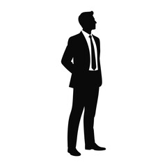 Elegant Businessman Silhouette in Business Attire